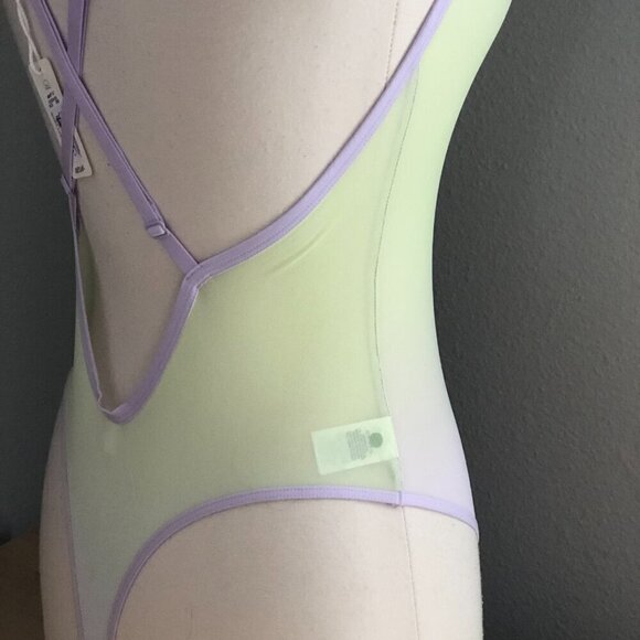 Aerie Smoothez Mesh Bodysuit in Violet Flurry - NWT's - Picture 7 of 12
